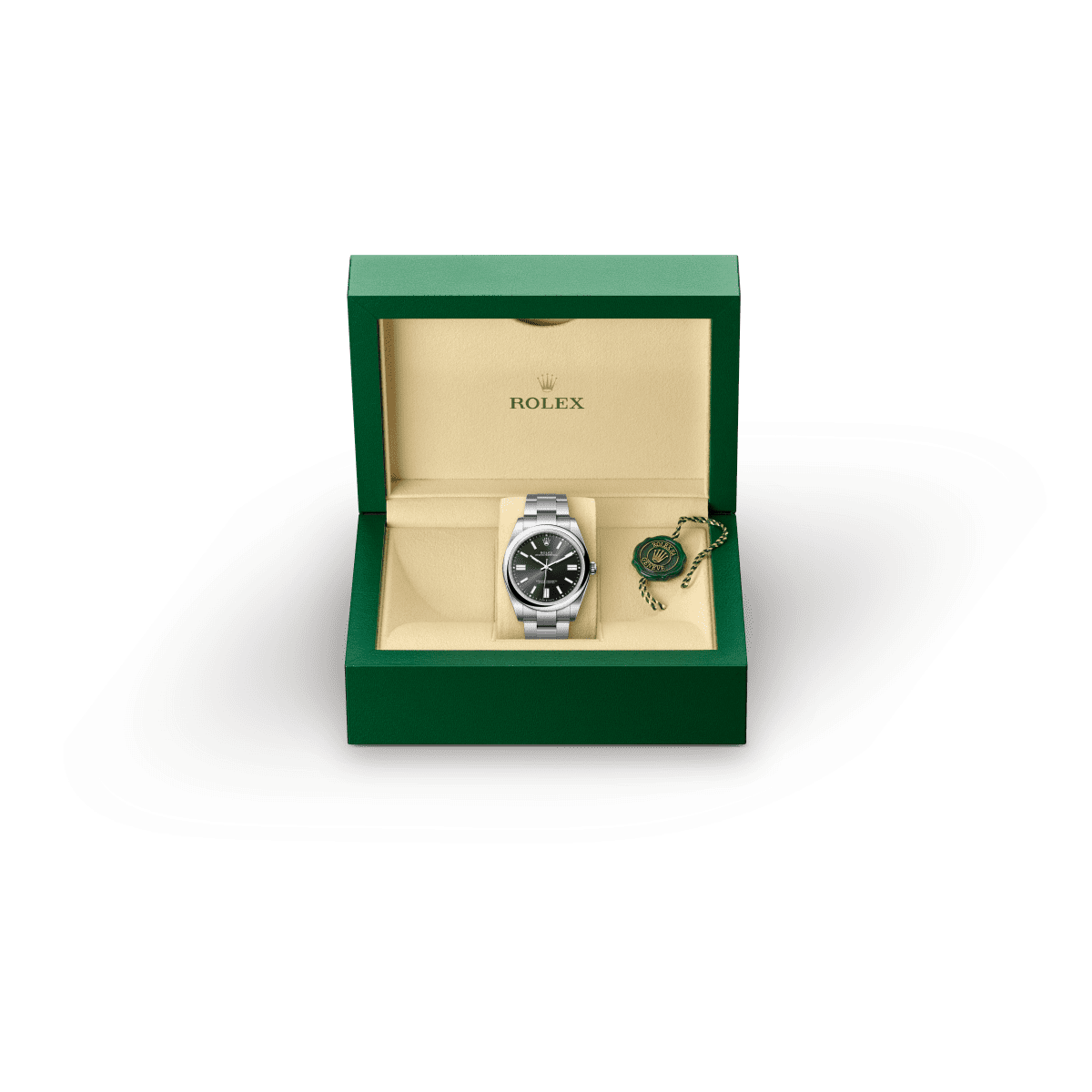 오이스터스틸 소재의 롤렉스 OYSTER PERPETUAL, M124300-0002 - 우노판교