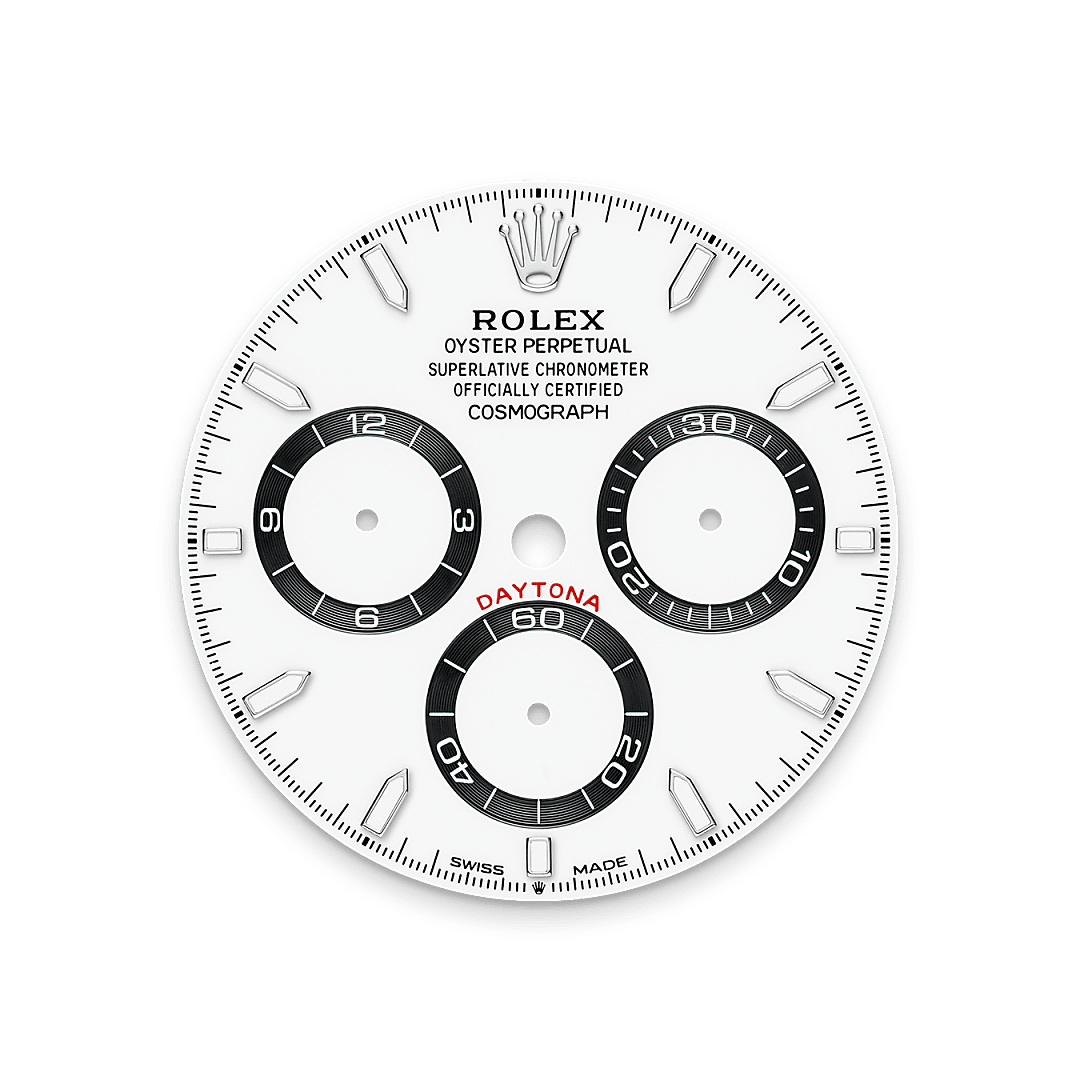 오이스터스틸 소재의 롤렉스 Cosmograph Daytona 다이얼, M126500LN-0001 - 우노판교