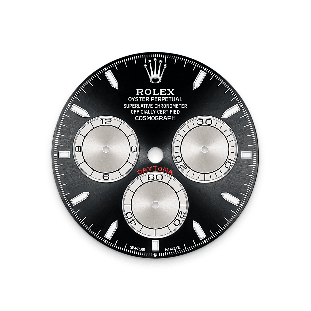 18캐럿 화이트 골드 소재의 롤렉스 Cosmograph Daytona 다이얼, M126509-0001 - 우노판교