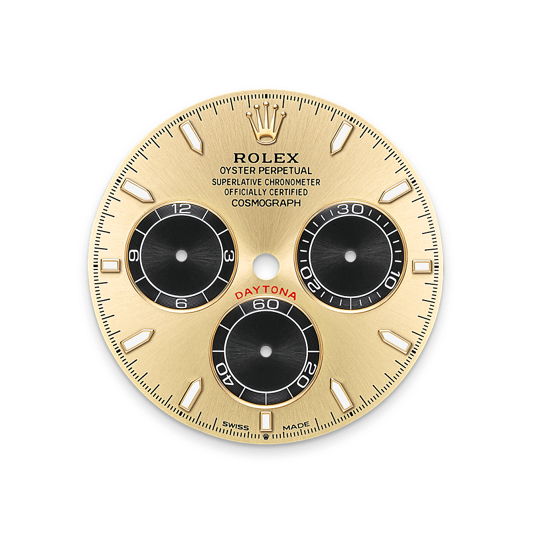 18캐럿 옐로우 골드 소재의 롤렉스 Cosmograph Daytona 다이얼, M126518LN-0012 - 우노판교