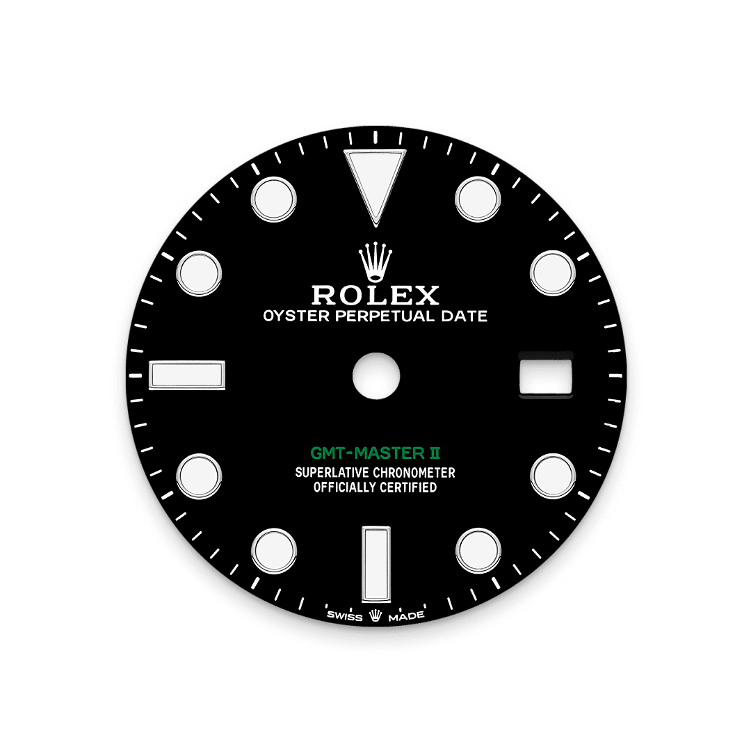 오이스터스틸 소재의 롤렉스 GMT-Master II 다이얼, M126710GRNR-0003 - 우노판교