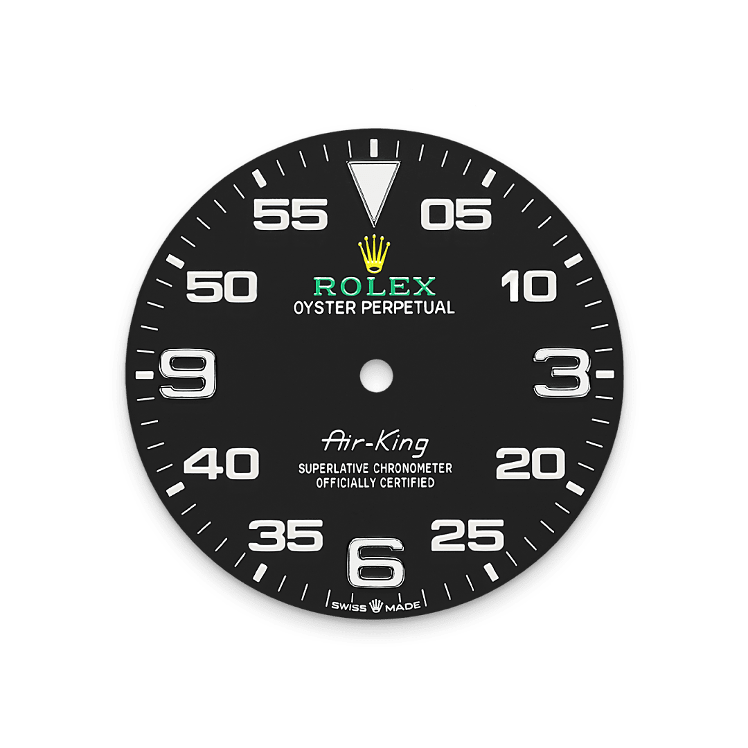 오이스터스틸 소재의 롤렉스 Air-King 다이얼, M126900-0001 - 우노판교