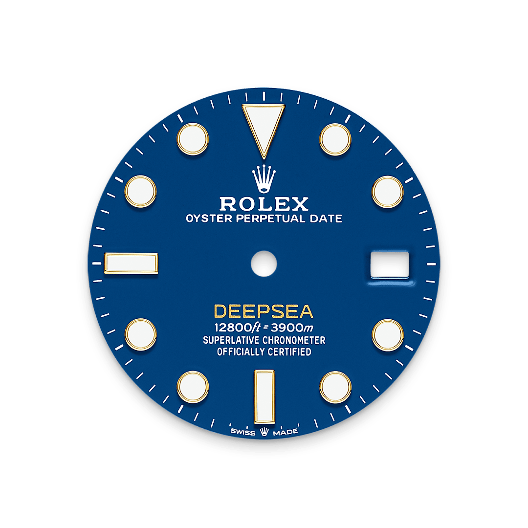 18캐럿 옐로우 골드 소재의 롤렉스 Rolex Deepsea 다이얼, M136668LB-0001 - 우노판교