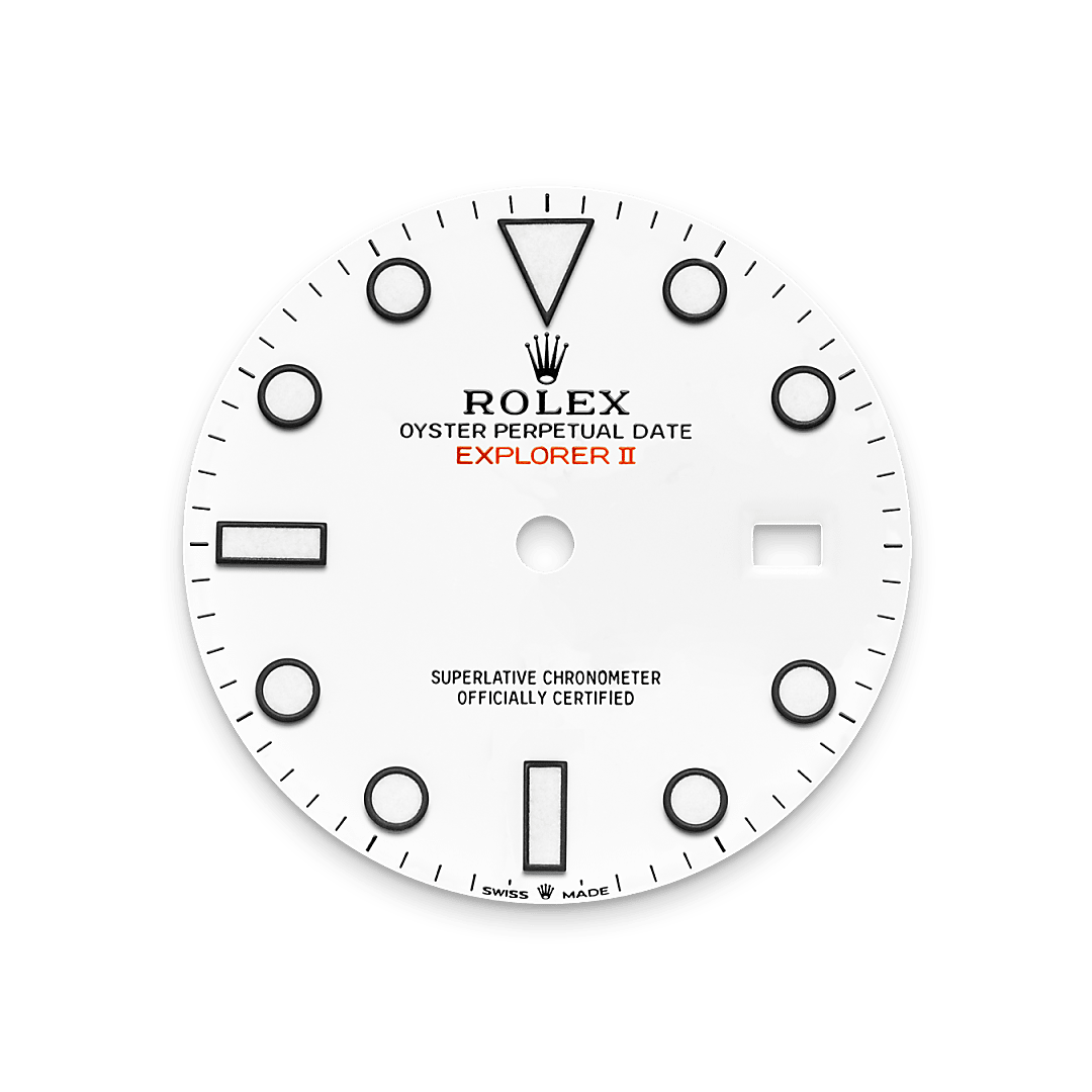 오이스터스틸 소재의 롤렉스 Explorer II 다이얼, M226570-0001 - 우노판교