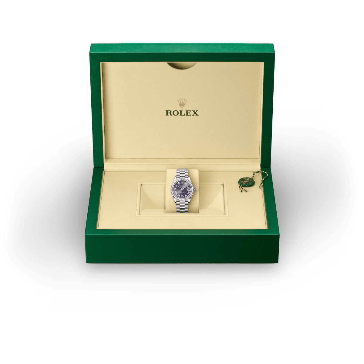 18캐럿 화이트 골드 소재의 롤렉스 DATEJUST, M278289RBR-0019 - 우노판교